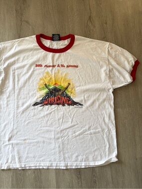 Vintage Zion 2001 Bob Marley & The Wailers Shirt Men's XXL Ringer Tee UPRISING